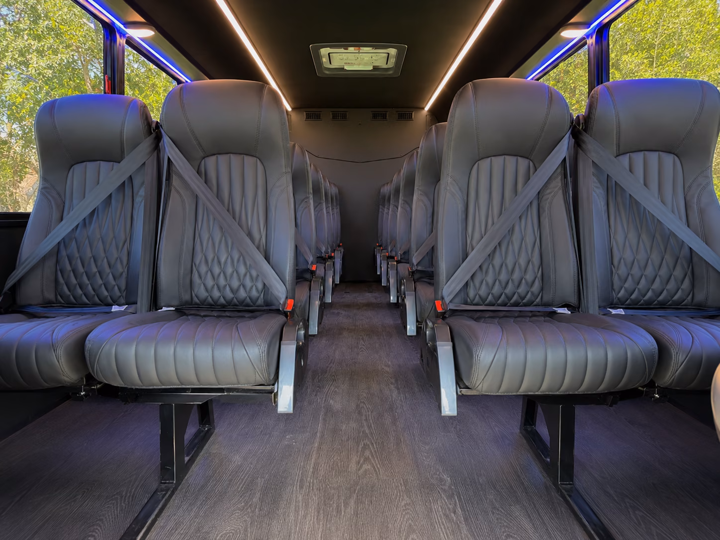 brentwood 18 passenger minibus inside