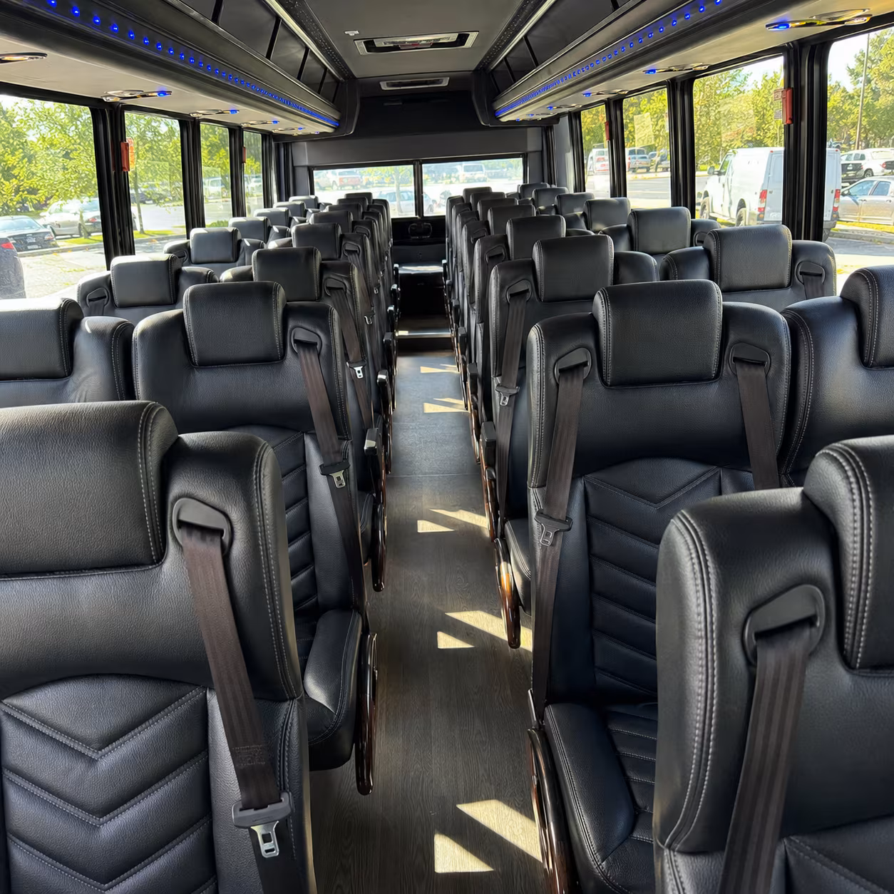brentwood 25 passenger minibus inside