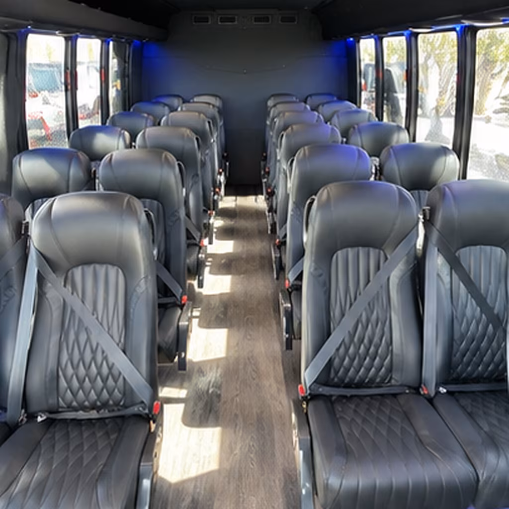 brentwood 28 passenger minibus inside