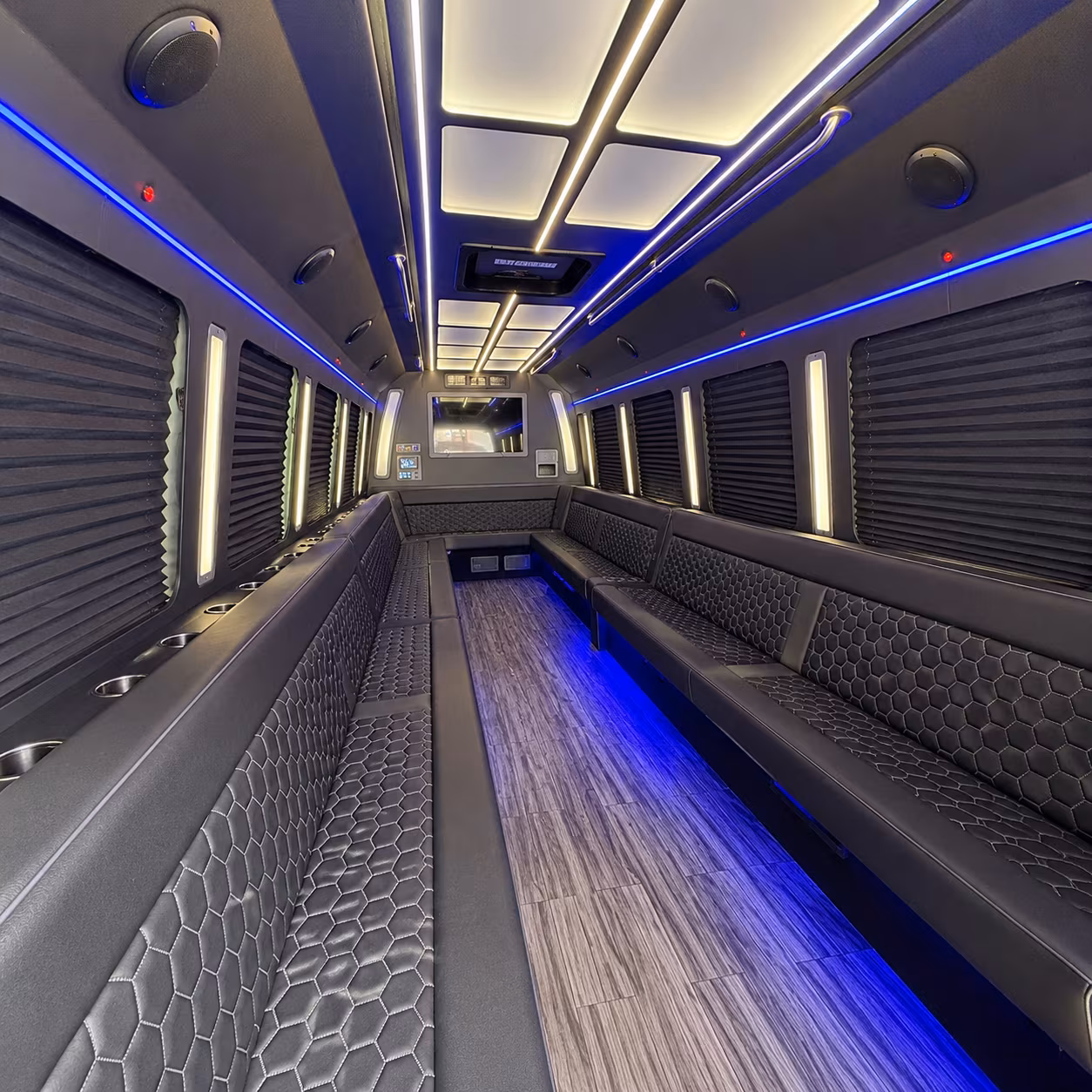 brentwood 30 passenger party bus interior