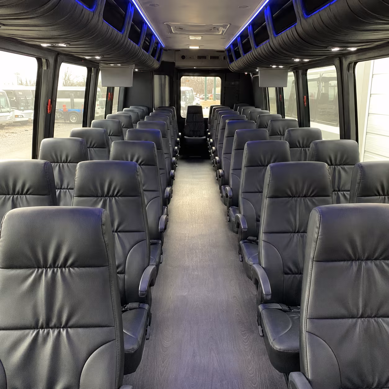 brentwood 35 passenger minibus inside