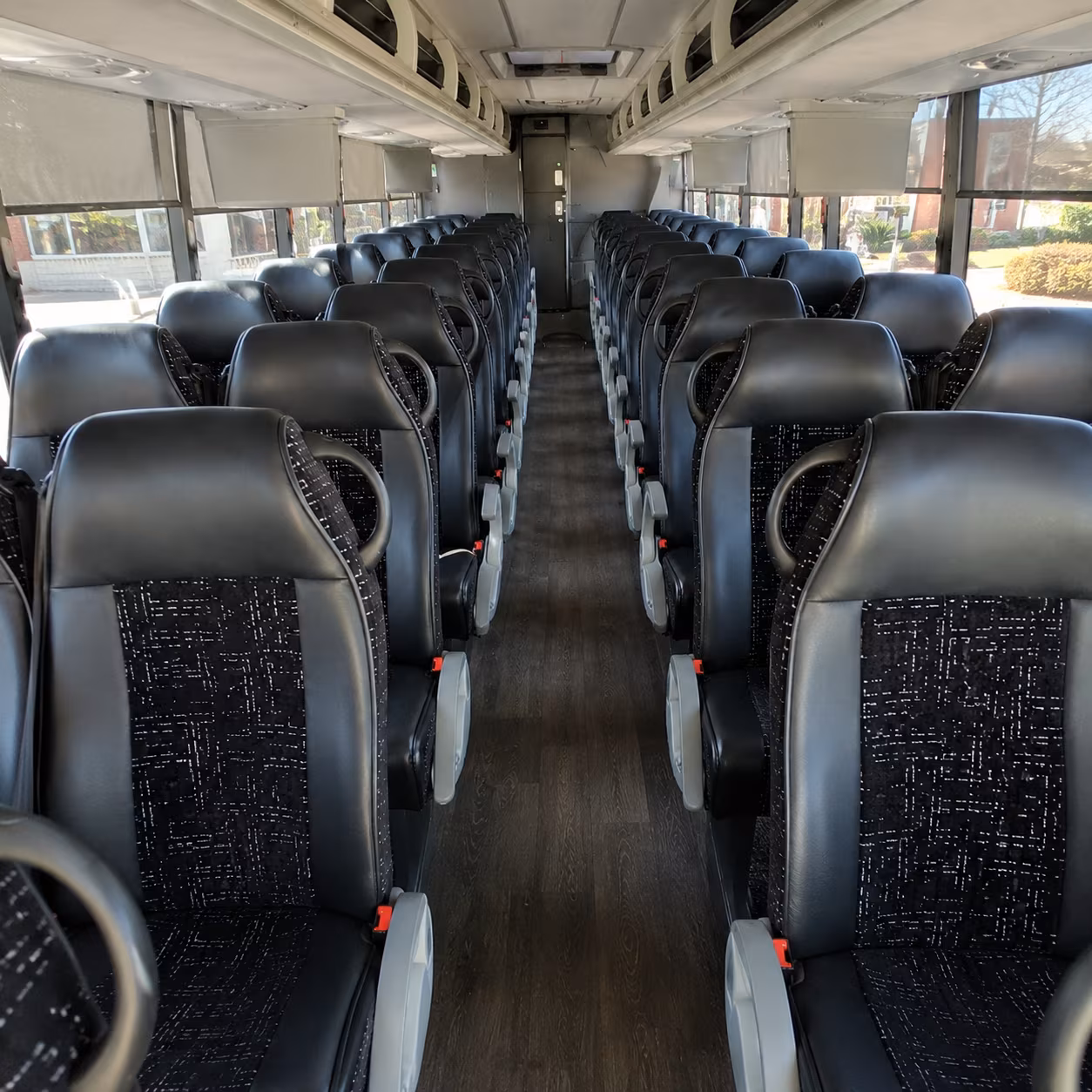 brentwood 56 passenger charter bus inside